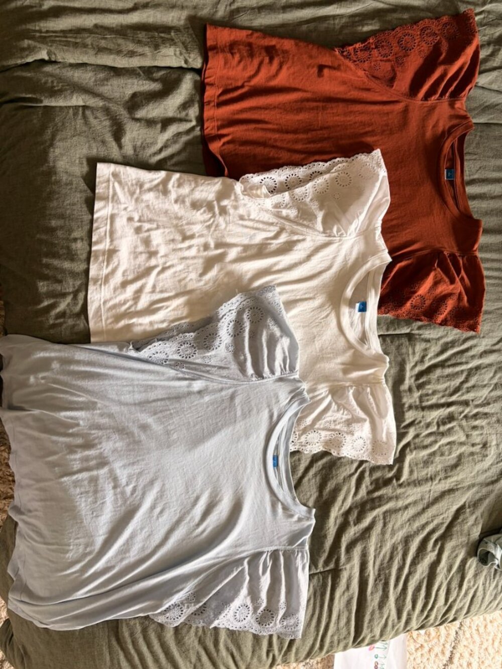 Old Navy Ruffle Sleeve Shirts (Large Tall)